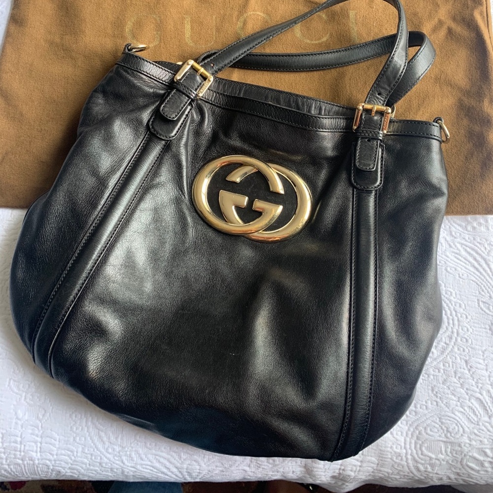 Authentic Gucci Calfskin Medium Britt Tote